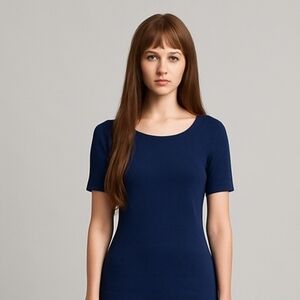 Banana Republic Night Sky Wool Blend Peplum Knit Sweater Large